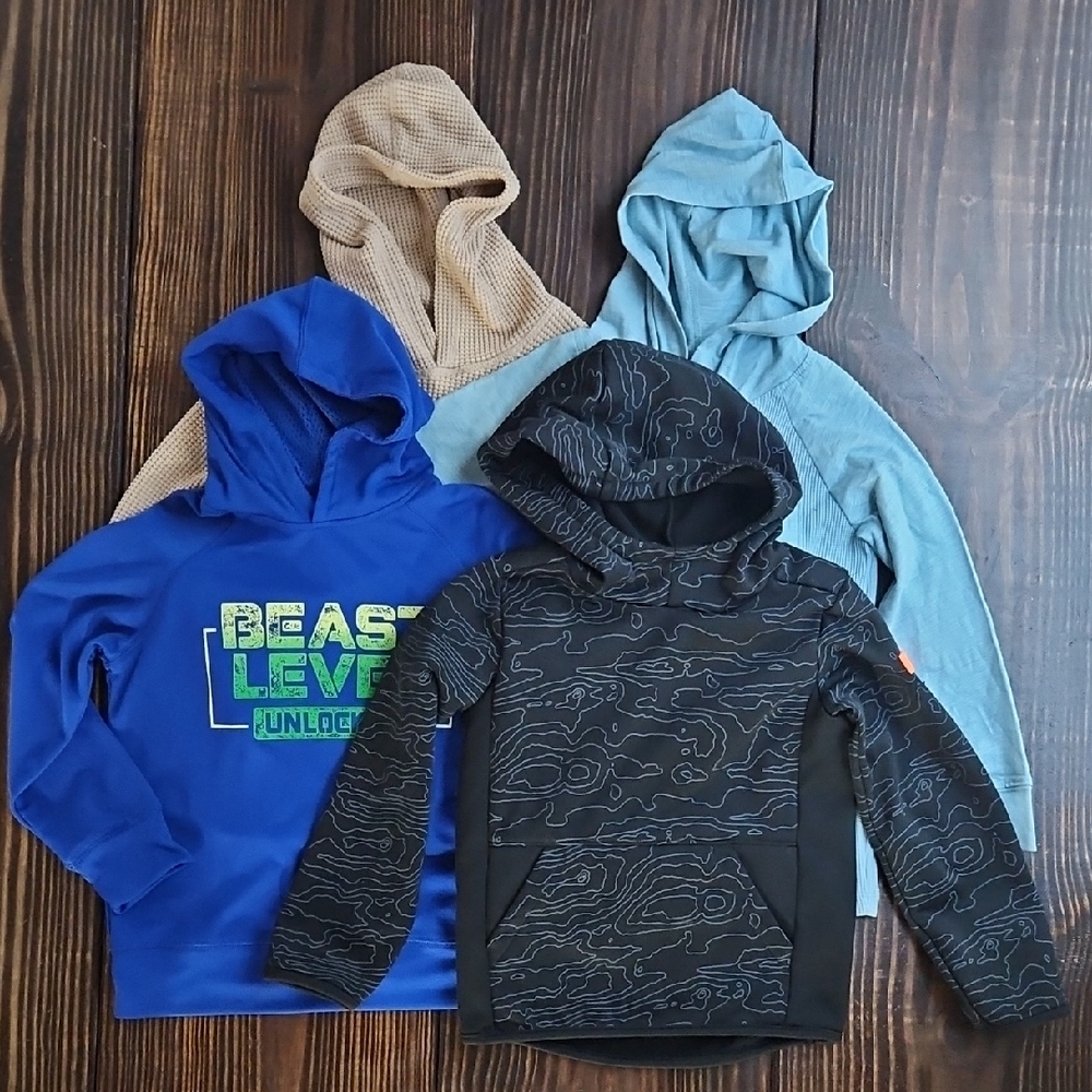 Kids Hoodie Set - Blue, Black, Cream, Light Blue